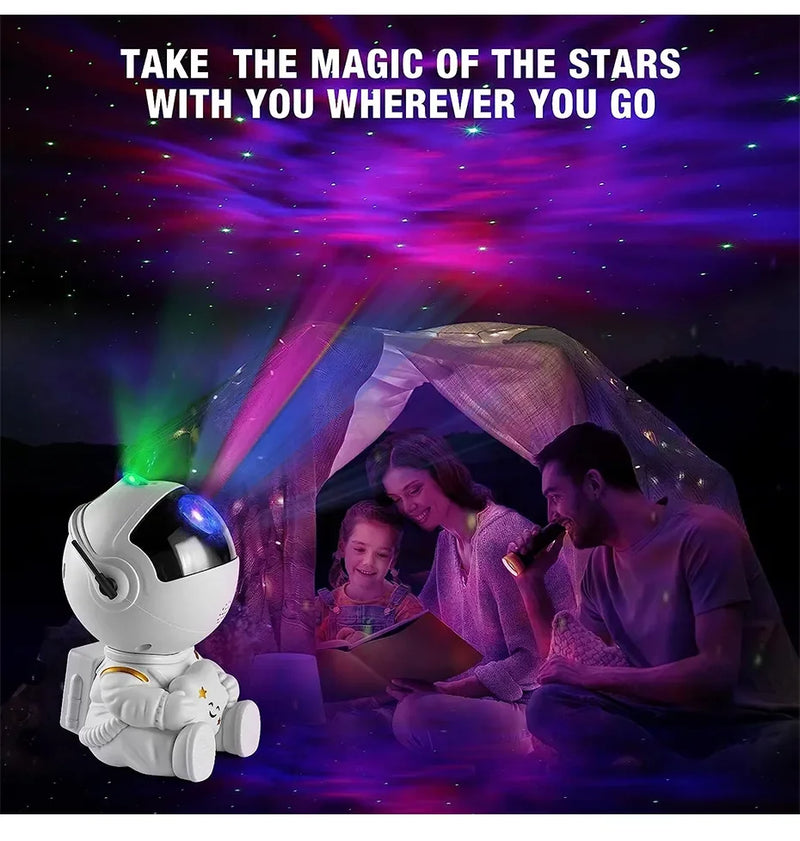 Kids Star DIY Projector Night Light with Remote Control 360 Adjustable Design Astronaut Nebula Galaxy Lighting for Children